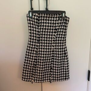 L’Academie The Beatrice Mini Dress in Black&White